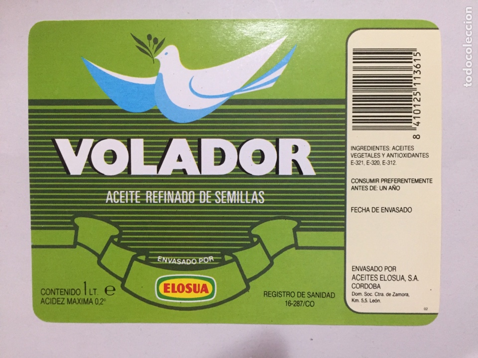 Etiquetas antiguas: Etiqueta Elos&uacute;a de1990 - Foto 1