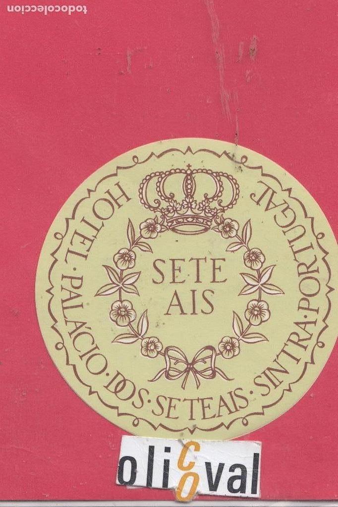 Etiquetas antiguas: ETIQUETA HOTEL SINTRA PORTUGAL HOTEL PALACIO DOS SETEAIS VERDE TROQUEL 95 mm EHEX2931.jpeg