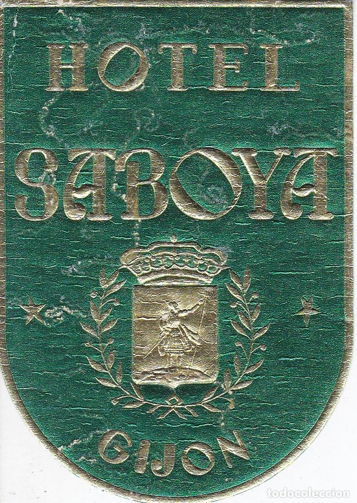 Etiquetas antiguas: ANTIGUA ETIQUETA DEL HOTEL SABOYA DE GIJON