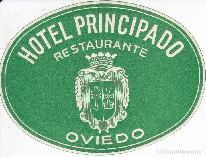 Etiquetas antiguas: ANTIGUA ETIQUETA DEL HOTEL PRINCIPADO DE OVIEDO