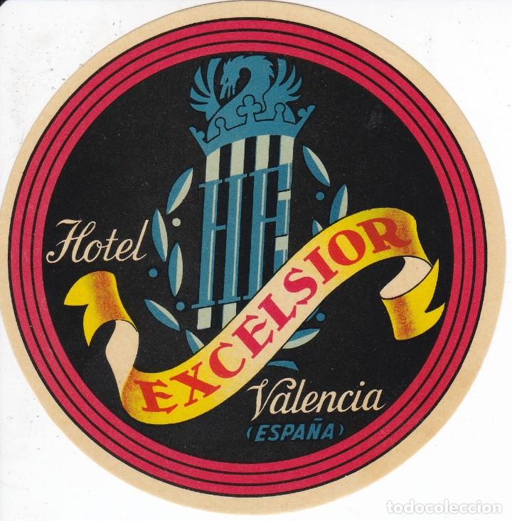 Etiquetas antiguas: ANTIGUA ETIQUETA DEL HOTEL EXCELSIOR DE VALENCIA