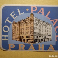 Etiquetas antiguas: ETIQUETA HOTEL PARA MALETA - BAGGAGE LABEL - HOTEL PALACE - PRAHA - PRAGA - POLONIA - 7,5 X 10,5 CM
