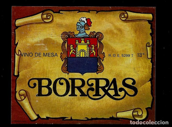 Etiquetas antiguas: ETIQUETA VINO - BORRAS - VINO DE MESA