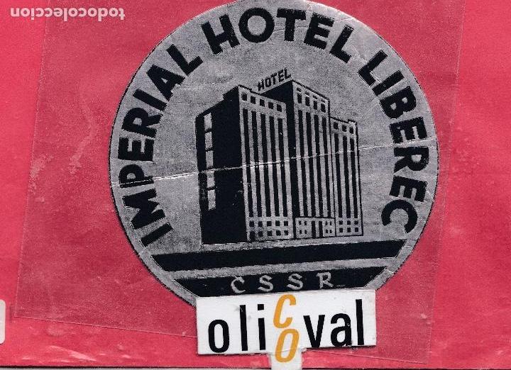 Etiquetas antiguas: ETIQUETA HOTEL IMPERIAL LIBEREC CHESCOLOVAQUIA 90mm ORIGINAL EHX04190123