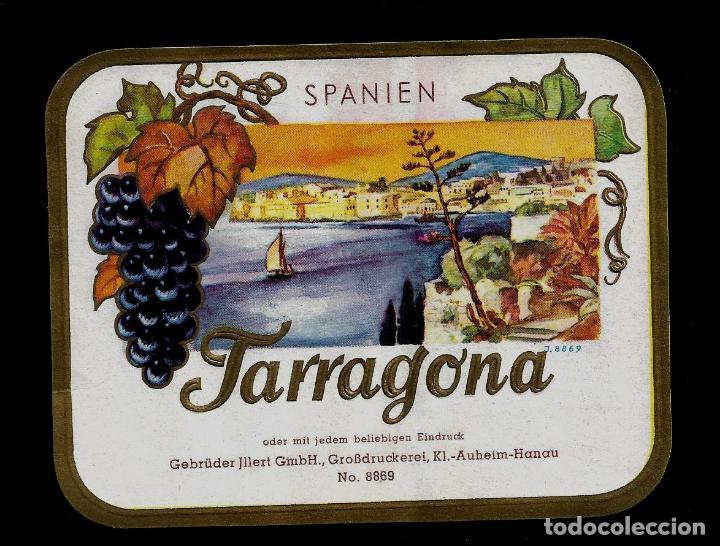 Etiquetas antiguas: ETIQUETA VINO - TARRAGONA SPANIEN