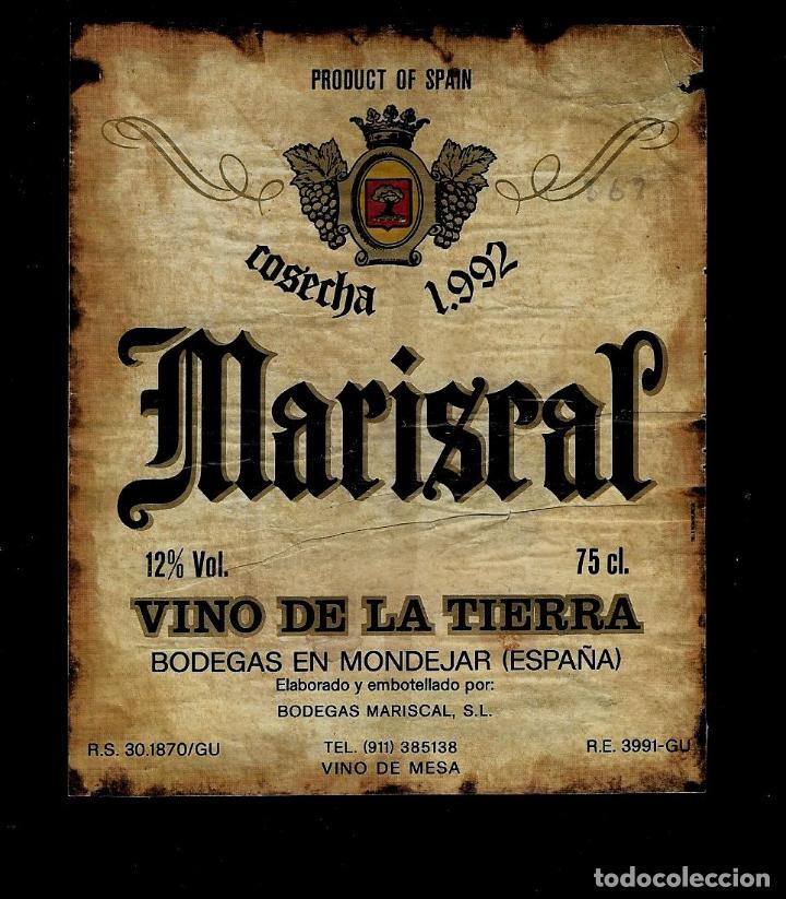 Etiquetas antiguas: ETIQUETA VINO - MARISCAL - BODEGAS EN MONDEJAR