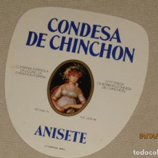 Etiquetas antiguas: ANTIGUA ETIQUETA DE ANÍS CONDESA DE CHINCHON DE COMPAÑIA ESPAÑOLA DE LICORES EN CHINCHON