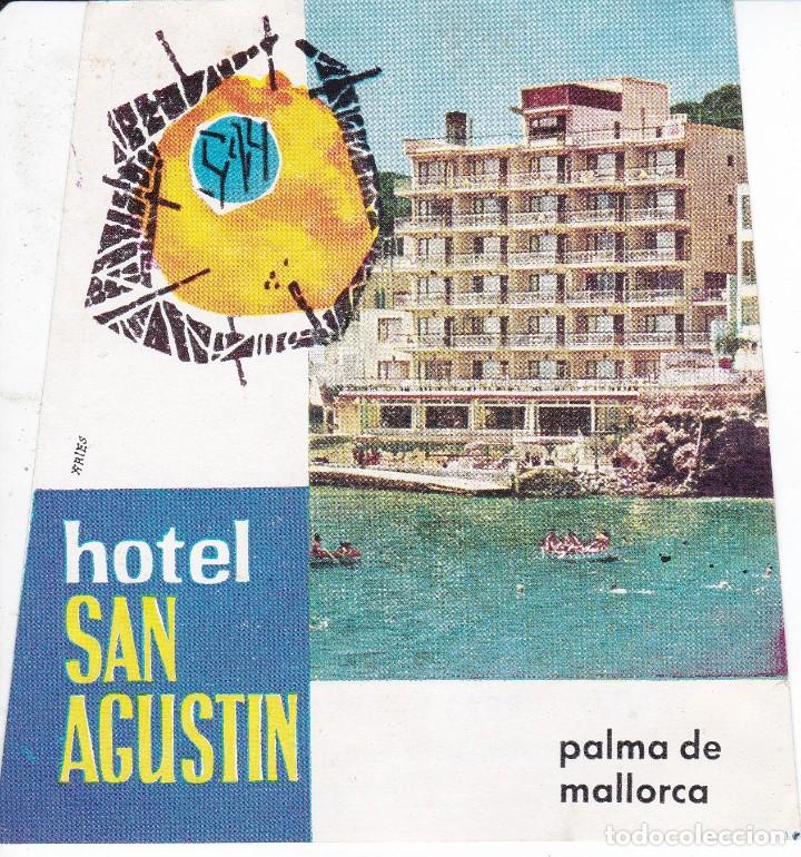 Etiquetas antiguas: ANTIGUA ETIQUETA DEL HOTEL SAN AGUSTIN DE PALMA DE MALLORCA