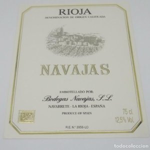 Navajas. Bodegas Navajas. Navarrete. La Rioja. Excelente estado