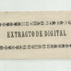Etiquetas antiguas: ANTIGUA ETIQUETA FARMACEUTICA, EXTRACTO DE DIGITAL.. Lote 161872846