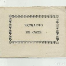 Etiquetas antiguas: ANTIGUA ETIQUETA FARMACEUTICA, EXTRACTO DE CAFE.. Lote 161873566