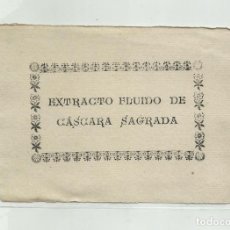 Etiquetas antiguas: ANTIGUA ETIQUETA FARMACEUTICA, EXTRACTO FLUIDO DE CASCARA SAGRADA.. Lote 161874822