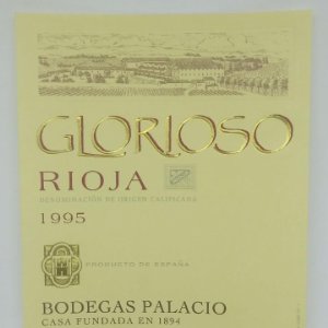 Glorioso. Rioja. 1995 Bodegas Palacios. La Guardia. Alava. Etiqueta impecable