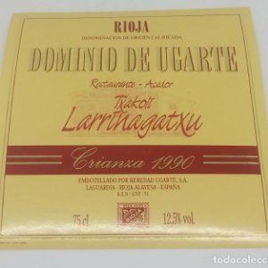 Dominio de Ugarte. Txakolí Larrinagatxu Heredio Ugarte. Laguardia. Rioja Alavesa. Etiqueta impecable