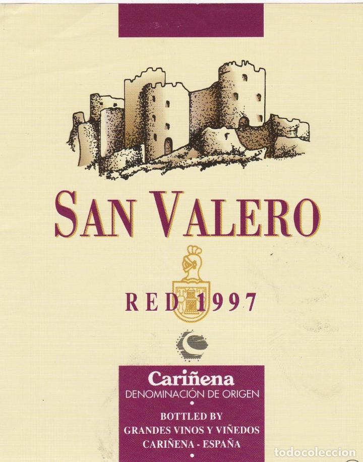 Etichette antiche: Etiquetas vinos. San Valero. Red 1997. Cari&ntilde;ena. Espa&ntilde;a