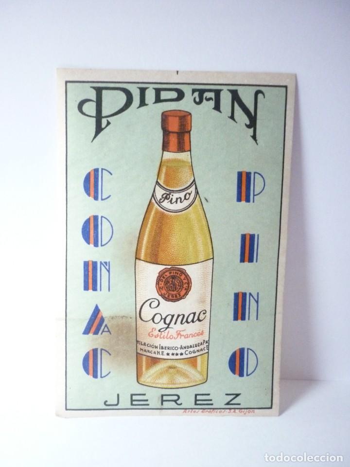 Old Labels: ETIQUETA CO&Ntilde;AC PINO. JEREZ