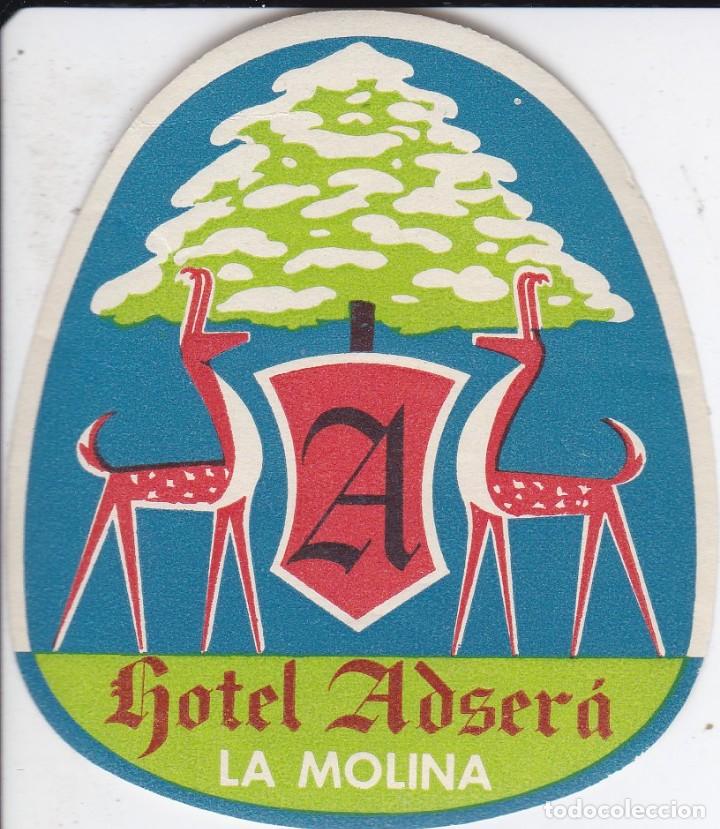 Etiquetas antiguas: ANTIGUA ETIQUETA DEL HOTEL ABSERA DE LA MOLINA