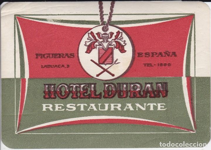 Etiquetas antiguas: ANTIGUA ETIQUETA DEL HOTEL DURAN DE FIGUERES (GIRONA-GERONA)