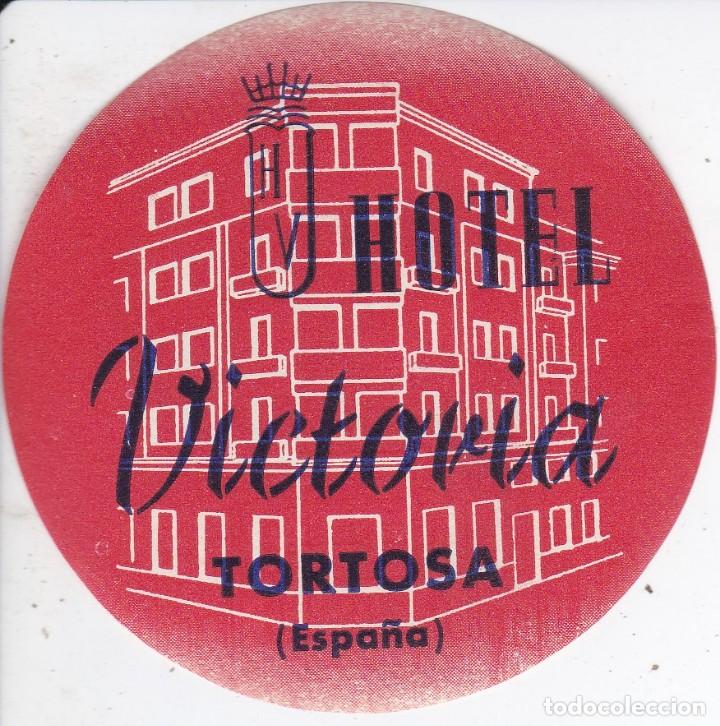 Etiquetas antiguas: ANTIGUA ETIQUETA DEL HOTEL VICTORIA DE TORTOSA