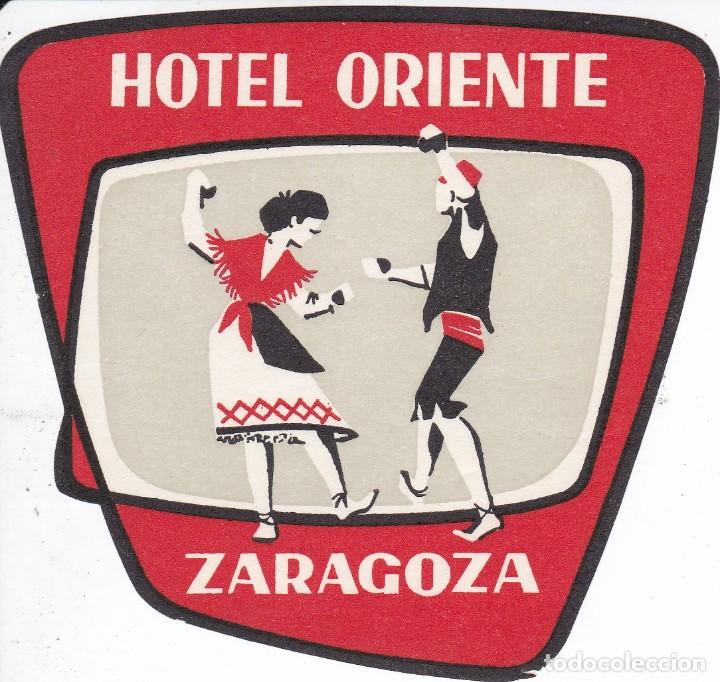 Etiquetas antiguas: ANTIGUA ETIQUETA DEL HOTEL ORIENTE DE ZARAGOZA