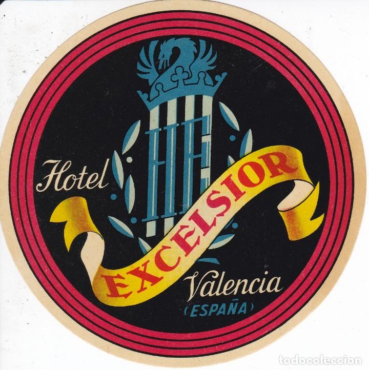 Etiquetas antiguas: ANTIGUA ETIQUETA DEL HOTEL EXCELSIOR DE VALENCIA