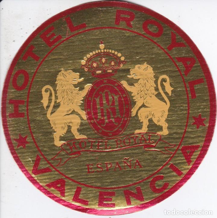 Etiquetas antiguas: ANTIGUA ETIQUETA DEL HOTEL ROYAL DE VALENCIA