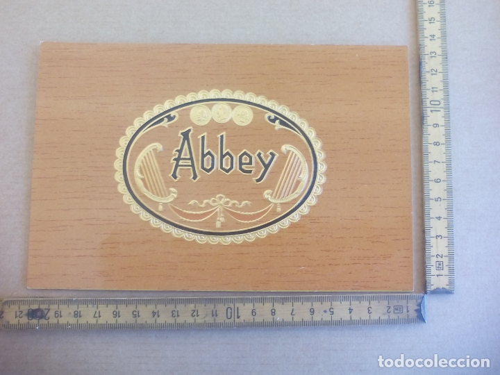 Etiquetas antiguas: ABBEY ANTIGUA ETIQUETA DE CAJA DE PUROS CIGARROS Cigar Box Label VITOLA