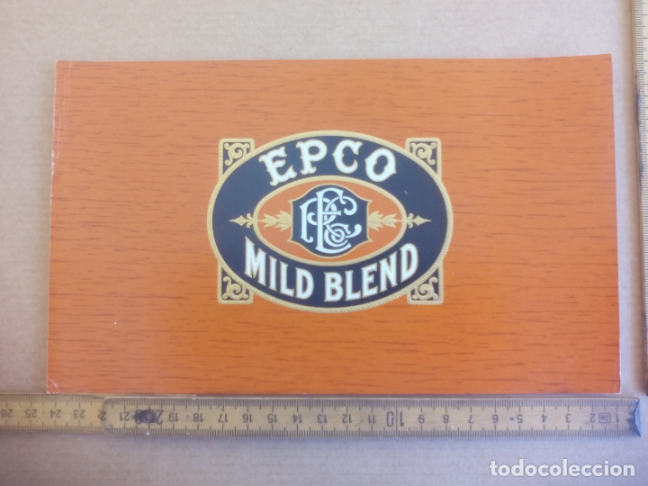 Etiquetas antiguas: EPCO. MILD BLEND. ANTIGUA ETIQUETA DE CAJA DE PUROS CIGARROS Cigar Box Label VITOLA