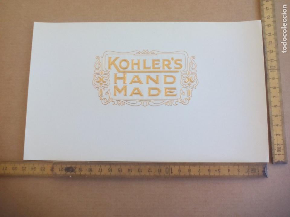 Etiquetas antiguas: KOHLER'S , HAND MADE. ANTIGUA ETIQUETA DE CAJA DE PUROS CIGARROS Cigar Box Label VITOLA