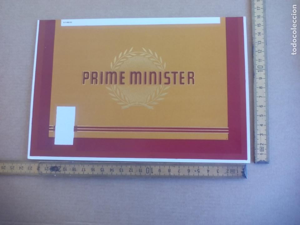 Etiquetas antiguas: PRIME MINISTER. ANTIGUA ETIQUETA DE CAJA DE PUROS CIGARROS Cigar Box Label VITOLA