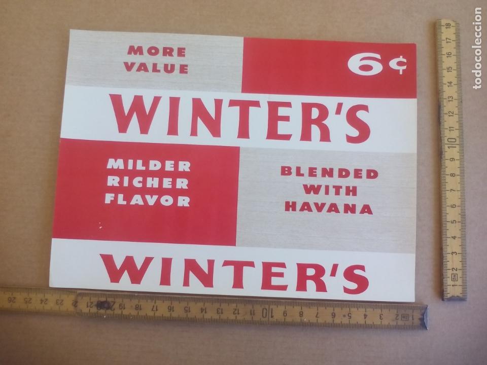Etiquetas antiguas: WINTER'S MILDER RICHER FLAVOR. BLE HAVANA. ETIQUETA DE CAJA DE PUROS CIGARROS Cigar Box Label VITOLA