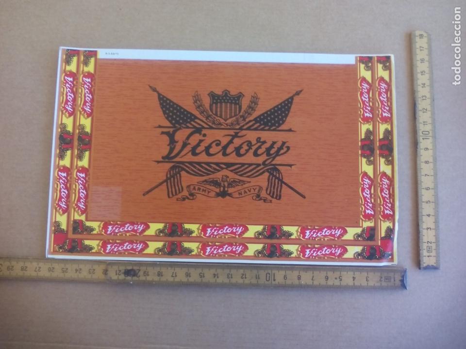 Etiquetas antiguas: VICTORY ARMY NAVY. ANTIGUA ETIQUETA DE CAJA DE PUROS CIGARROS Cigar Box Label VITOLA
