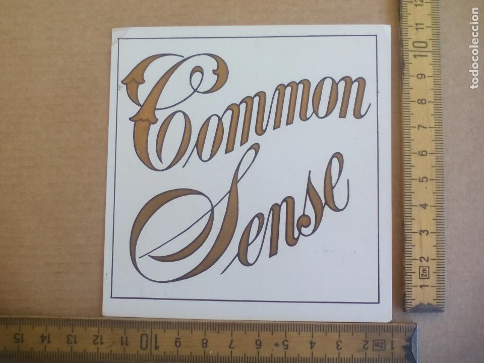 Etiquetas antiguas: COMMON SENSE. ANTIGUA ETIQUETA DE CAJA DE PUROS CIGARROS Cigar Box Label VITOLA