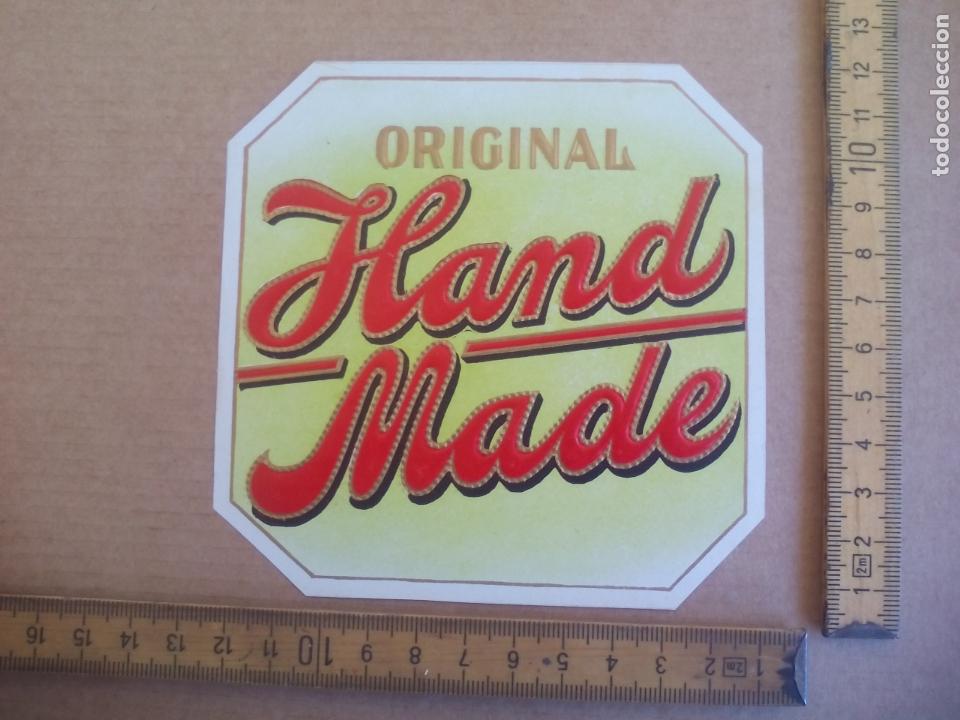 Etiquetas antiguas: ORIGINAL HAND MADE. ANTIGUA ETIQUETA DE CAJA DE PUROS CIGARROS Cigar Box Label VITOLA
