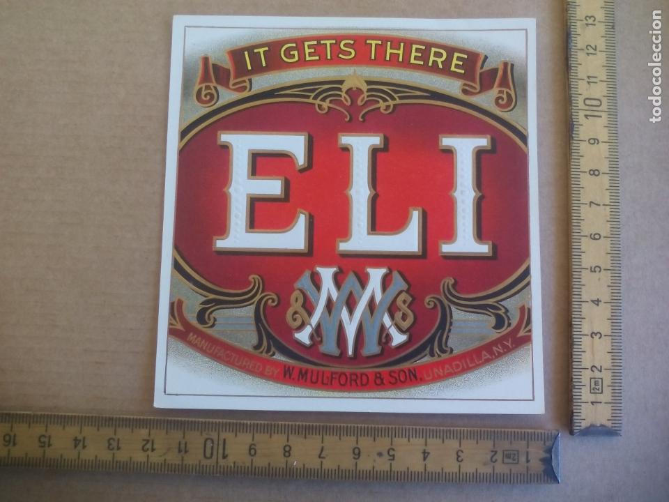 Etiquetas antiguas: ELI W. MULFORD & SON WM. UNADILLA NEW YORK ETIQUETA DE CAJA DE PUROS CIGARROS Cigar Box Label VITOLA