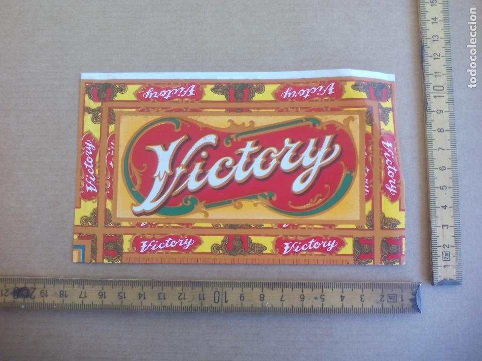 Etiquetas antiguas: VICTORY. ANTIGUA ETIQUETA DE CAJA DE PUROS CIGARROS Cigar Box Label VITOLA