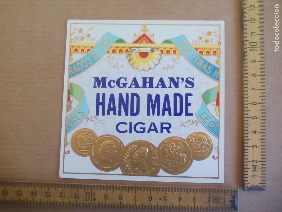 Etiquetas antiguas: MCGAHAN'S HAND MADE CIGAR ETIQUETA DE CAJA DE PUROS CIGARROS Cigar Box Label VITOLA