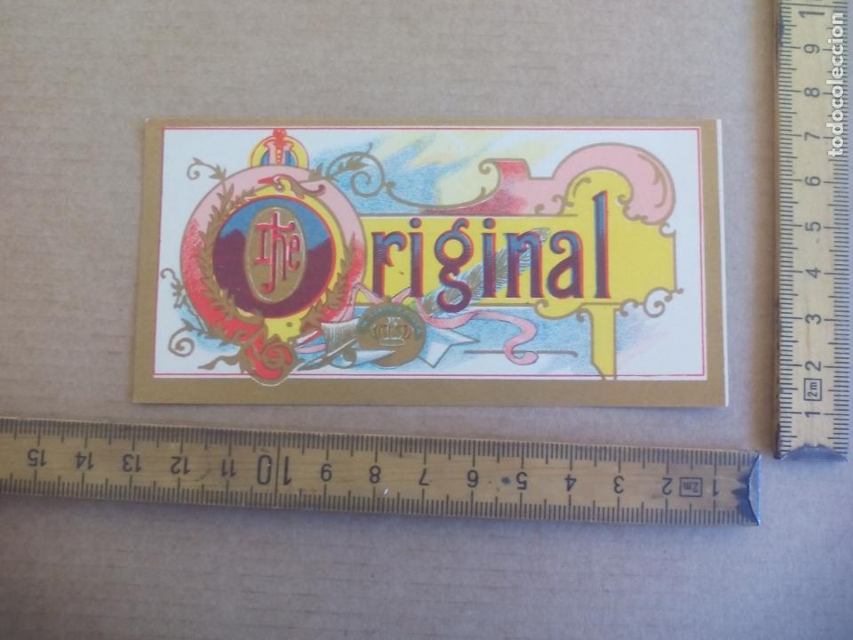 Etiquetas antiguas: THE ORIGINAL ANTIGUA ETIQUETA DE CAJA DE PUROS CIGARROS Cigar Box Label VITOLA