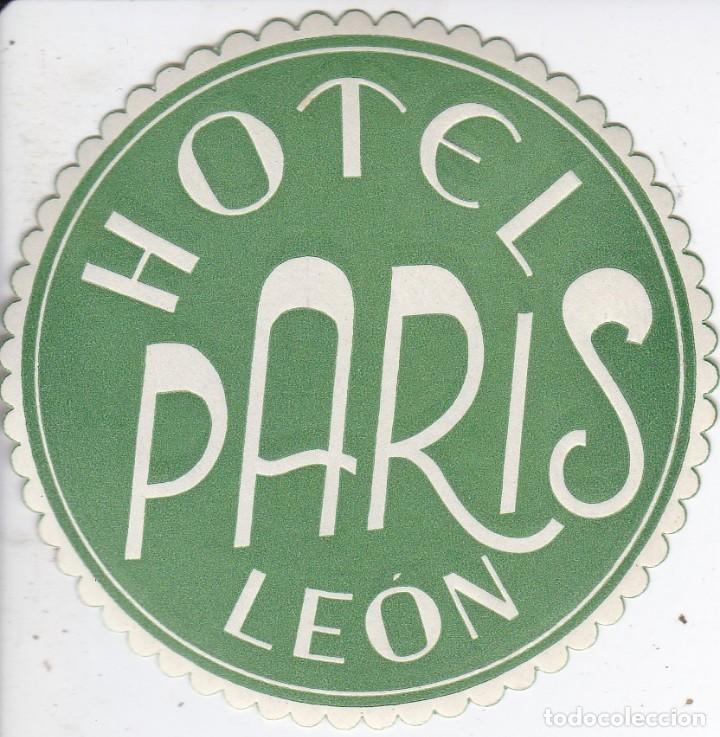 Etiquetas antiguas: ANTIGUA ETIQUETA DEL HOTEL PARIS DE LEON