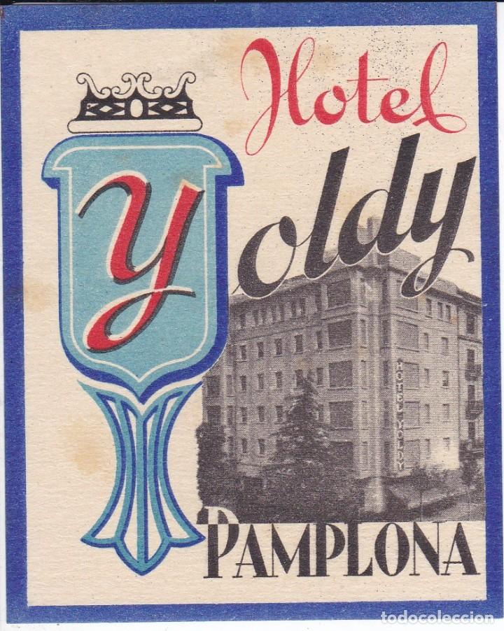 Etiquetas antiguas: ANTIGUA ETIQUETA DEL HOTEL YOLDY DE PAMPLONA
