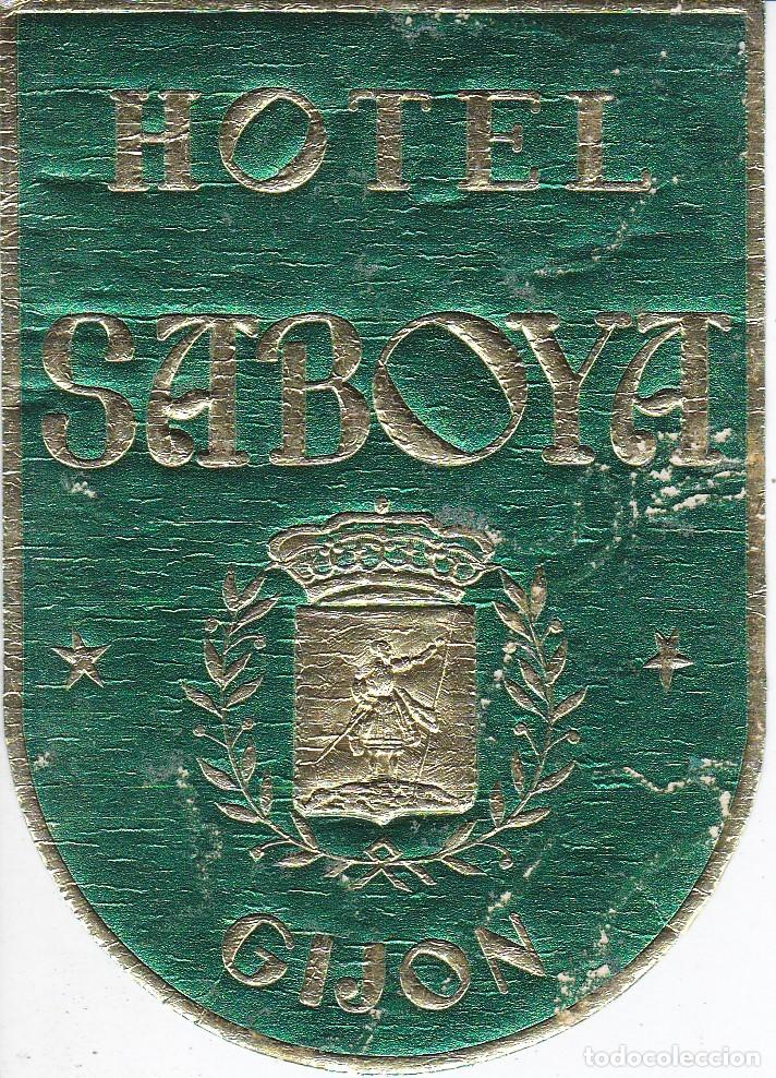 Etiquetas antiguas: ANTIGUA ETIQUETA DEL HOTEL SABOYA DE GIJON
