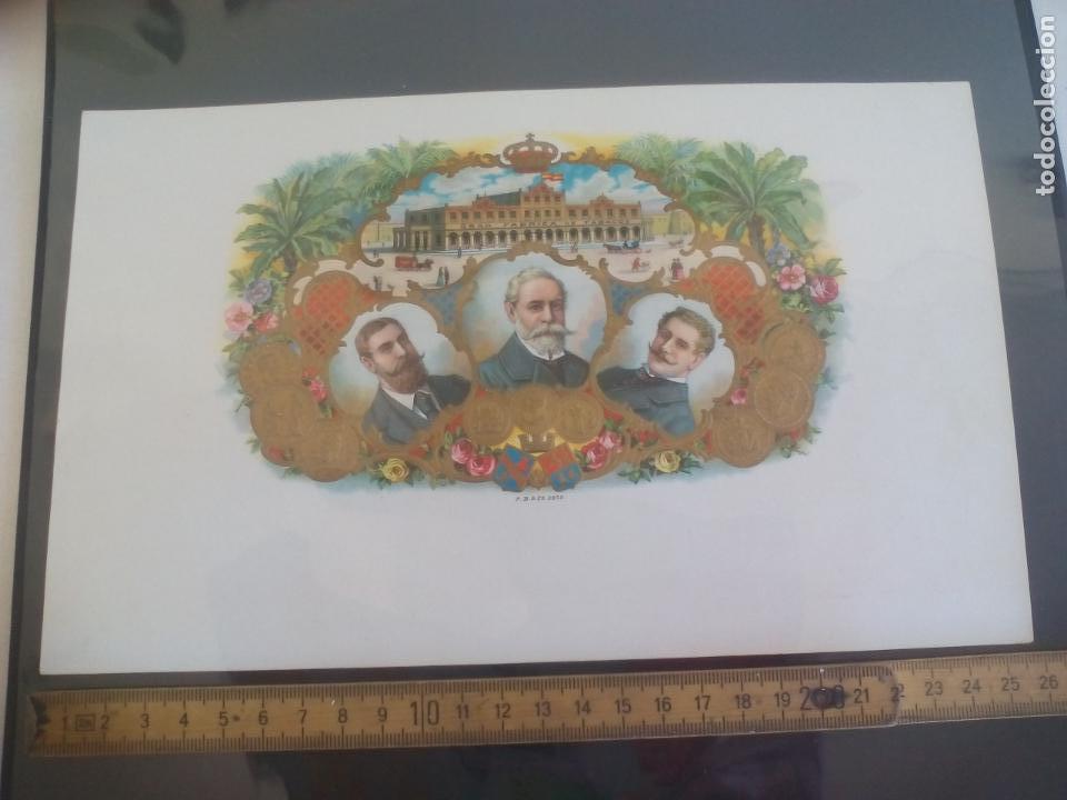 Etiquetas antiguas: FALLIERES PANNECOUCKE Anton Gonzales 1895? HABILITACI&Oacute;N BOFETON DE CAJA PUROS Cigar Box Label VITOLA