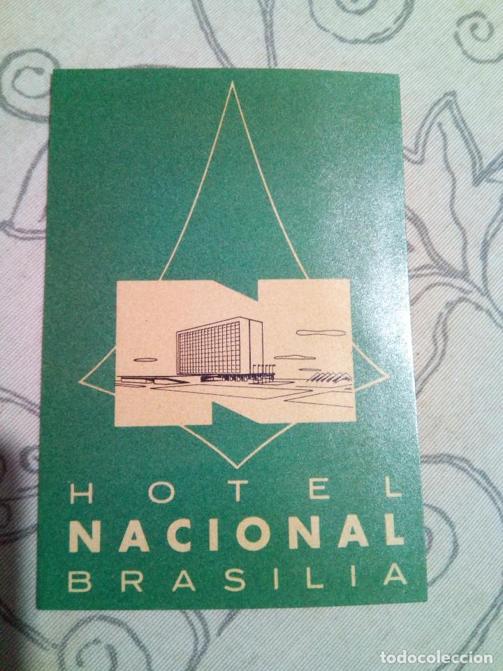 Etiquetas antiguas: Etiqueta de hotel nacional brasilia