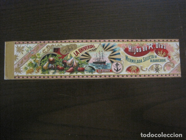 Old Labels: MERMELEDA LA UNIVERSAL-HIJOS DE R.DIAZ-CALAHORRA-ETIQUETA ANTIGUA-VER FOTOS-(V-17.297)
