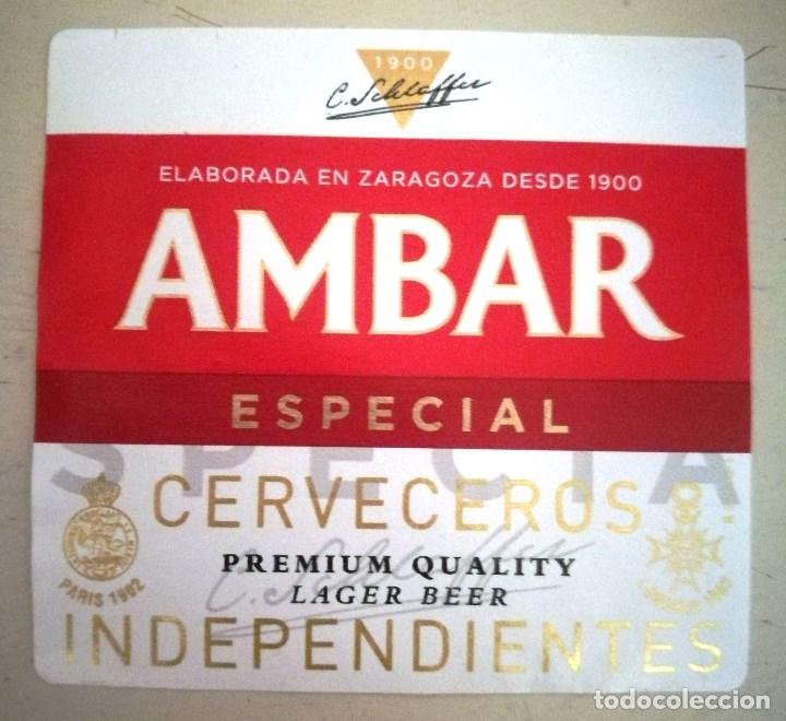 Etiquetas antiguas: ETIQUETA CERVEZA AMBAR