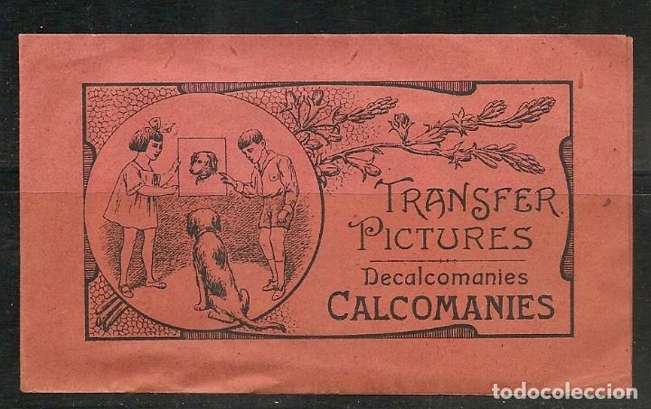 Etiquetas antiguas: CARNET CON 5 HOJAS DE CALCOMANIAS C/1915`S COMPLETO, BUEN ESTADO - INSECTOS -ROSAS - PERSONAJES