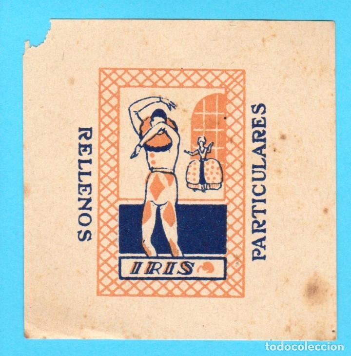 Etiquetas antiguas: ENVOLTORIO CARAMELOS IRIS. RELLENOS PARTICULARES. 1920S. - Foto 1