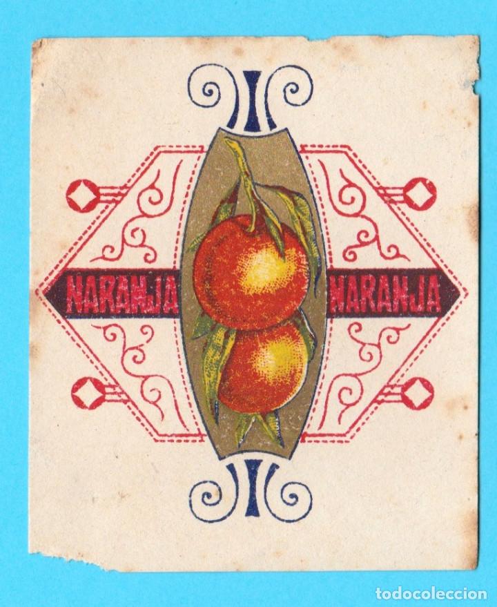 Etiquetas antiguas: ENVOLTORIO CARAMELO NARANJA. 1920S. - Foto 1