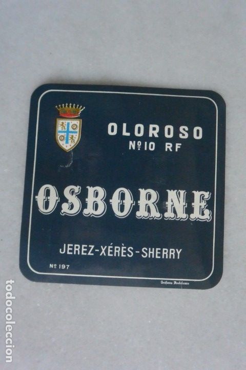 Etiquetas antiguas: ETIQUETA VINO OLOROSO OSBORNE JEREZ
