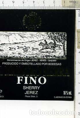 Etiquetas antiguas: ETIQUETA DE VINO  FINO EL MAESTRO SIERRA  JEREZ